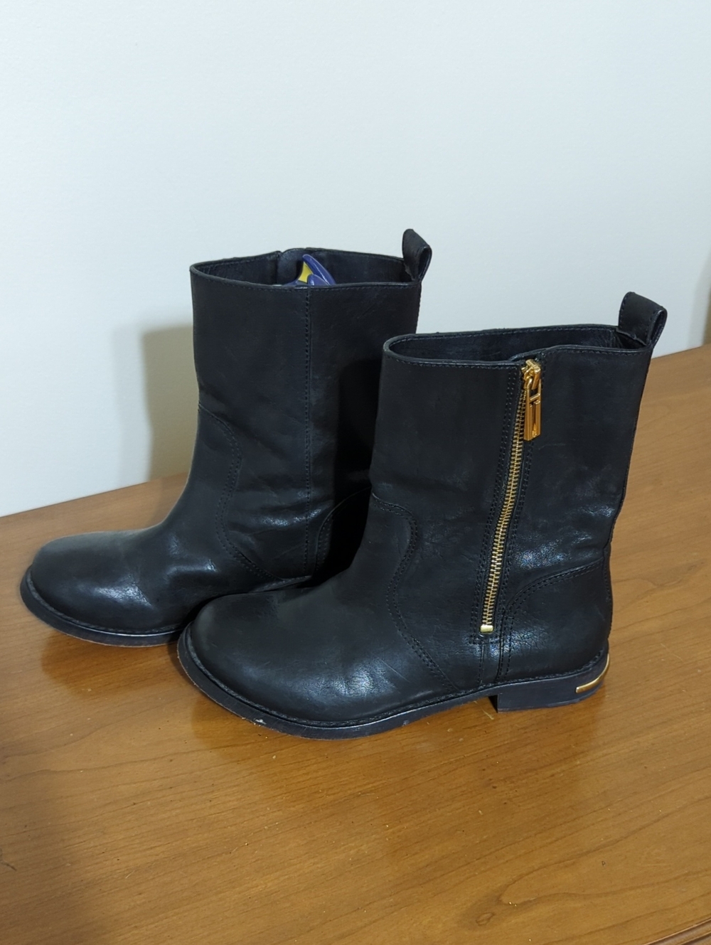 Tory Burch Elyse Leather Zip Up Boots